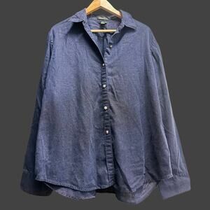 RALPH LAUREN Blue Denim Button-Up Shirt